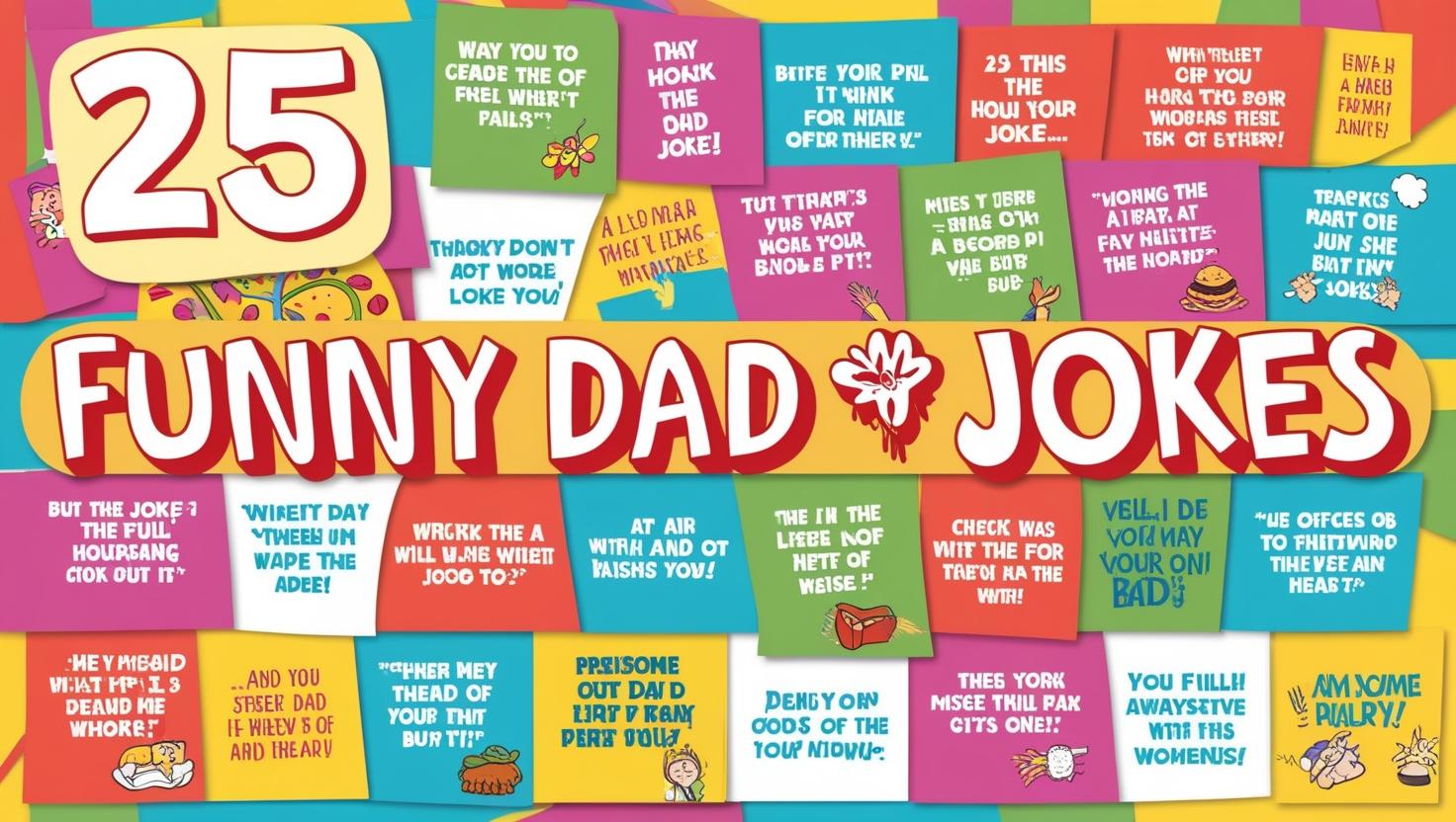 Read more about the article Funny Dirty Dad Jokes for Kids: Here are 25 hilarious jokes that are sure to make you laugh—including those dirty dad jokes that you pretend not to like.